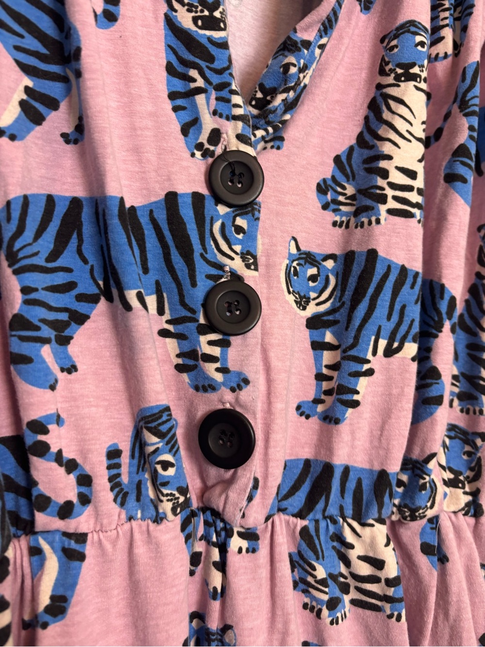 Nooworks Funky Unique Pink Blue Tiger Print Magic Suit Coveralls Jumpsuit - Picture 7 of 8